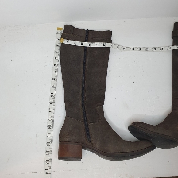 Malìparmi Suede Leather Heeled Long Boot Size 37 - Picture 9 of 13